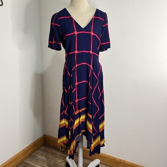 HD in Paris Anthropologie Striped Pane Midi Dress Women's Size 2 - Picture 15 of 16